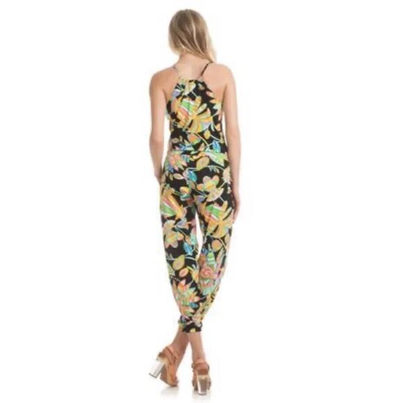 NWT Trina Turk TAHITIAN Jumpsuit Romper Swim Cover Up Floral Sleeveless S - Picture 2 of 11